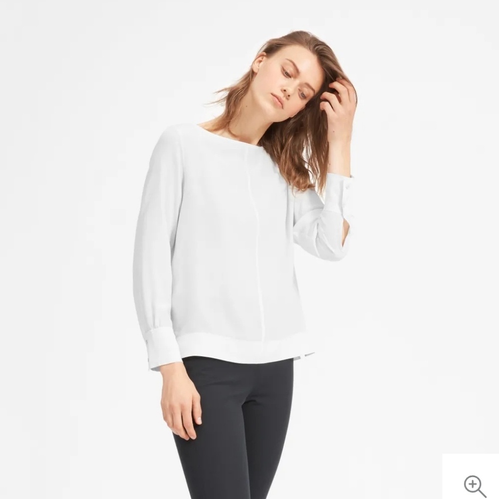 Everlane clean silk blouse